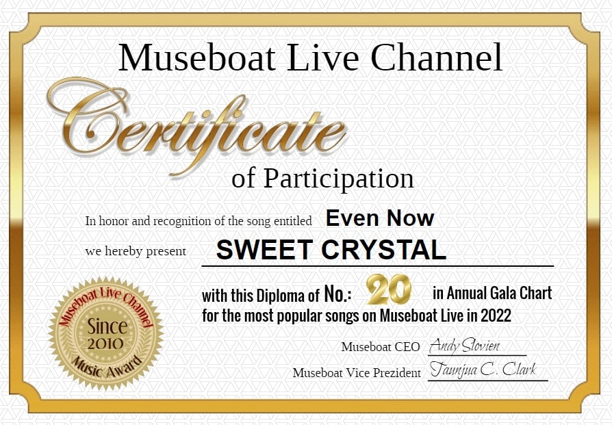 SWEET CRYSTAL on Museboat Live